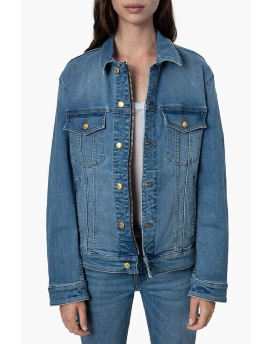 Zadig & Voltaire Kase Rock Stud Denim Jacket